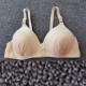 Elastic Sponge Thin Mold Cup Push Up Wire Free Women Bra - Cream image