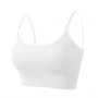Sponge Mold Cup Sling Shape lingerie Camisole Women Bra - White