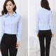 Good Look Cardigan Button Closure Long Sleeve Slim Women Tops - Light Blue image