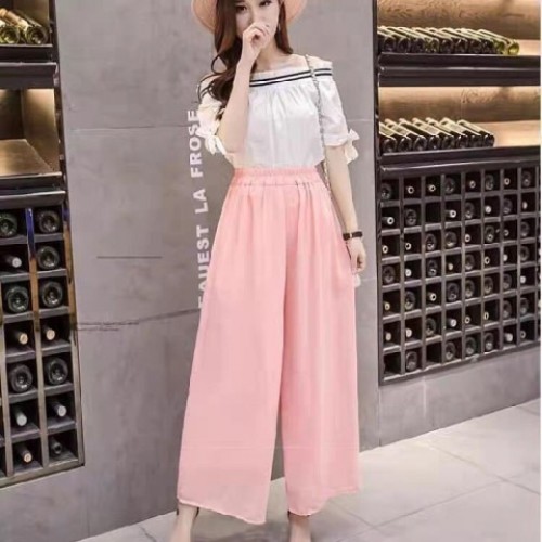Airy Pink Chiffon Skirt with Elegant Drape image