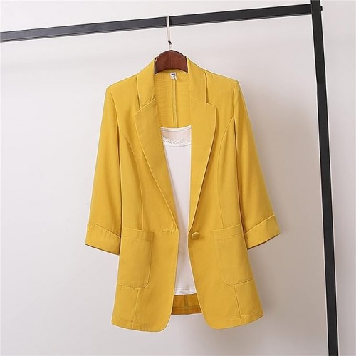 Classic Yellow Blazer With a Modern Casual Twist image