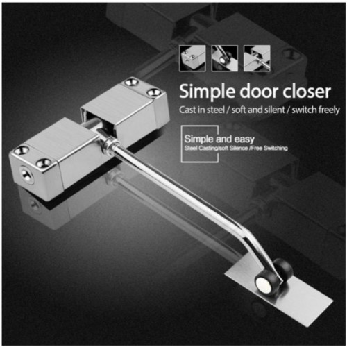 Stainless Steel Adjustable Automatic Door Closer - Convenient and Secure Door Closing Solution