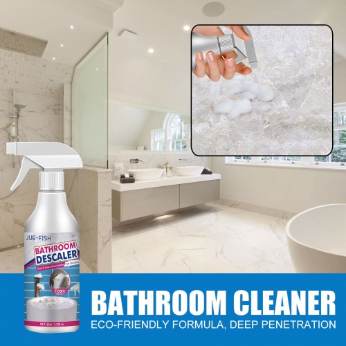 Powerful Bathroom Descaler Foam Cleaner Spray - Eliminates Stubborn Stains and Limescale
