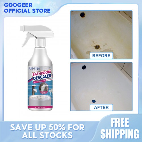 Powerful Bathroom Descaler Foam Cleaner Spray - Eliminates Stubborn Stains and Limescale