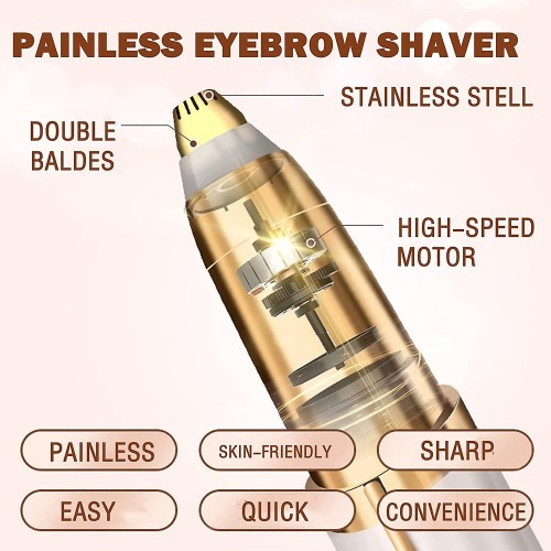 Painless Eyebrows Hair Remover Epilator - Gentle and Efficient Brow Hair Removal image