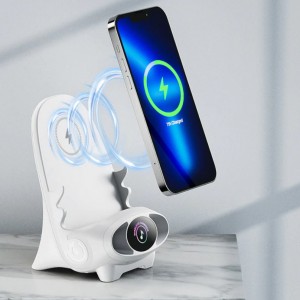 Universal Mini Chair Wireless Fast Charger Multifunctional Phone Holder - White
