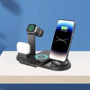 Multi-Function 4 in 1 Wireless Charging Stand - Black