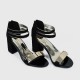 Open Toed Zipper Sandals For Women-Black image