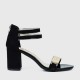 Open Toed Zipper Sandals For Women-Black image
