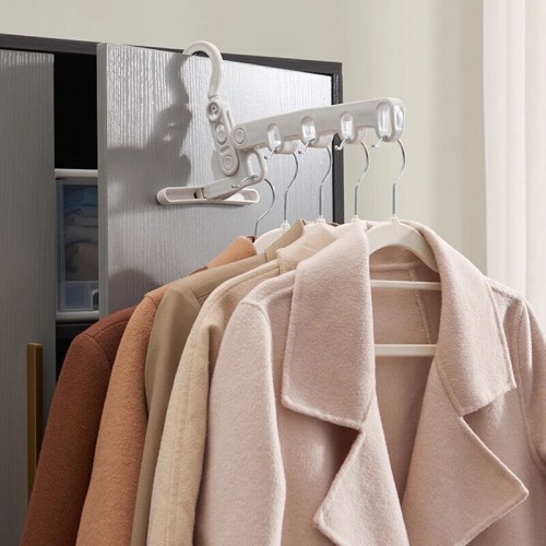 5-in-1 Folding Clothes Hanger - Multi-functional, Portable &amp Clothing Stores image