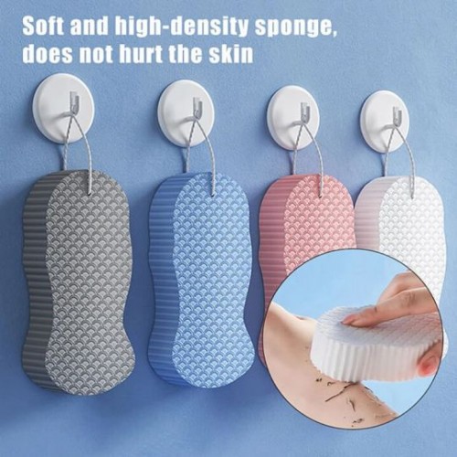 Super Soft Exfoliating Bath Sponge, Reusable Dead Skin Remover Bath Body Shower Sponge image