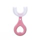 360 U-Shaped Toothbrush, With Food Grade Soft Silicone Brush Head - Pink image