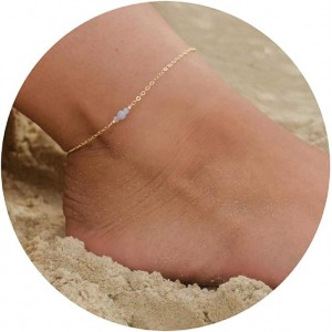 Gold Beaded Anklet Dainty Ankle Bracelet 18k Gold Plated Anklets For Women