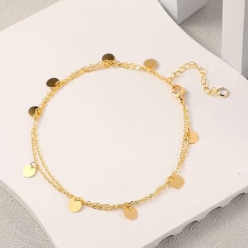14K Gold Plated Anklet Bracelets Dainty Womens Anklet For Women Beach Foot Jewelry |image