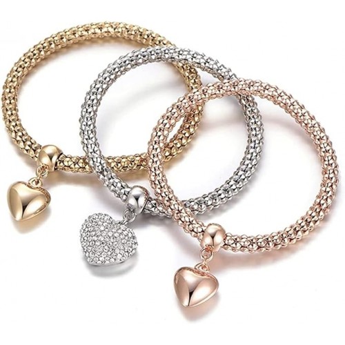 Three-Layer Crystal Charm Bracelets for Women (3PCS) image