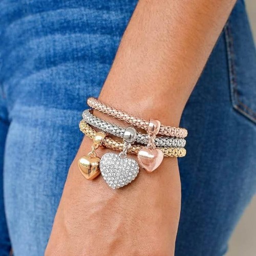 Three-Layer Crystal Charm Bracelets for Women (3PCS) image