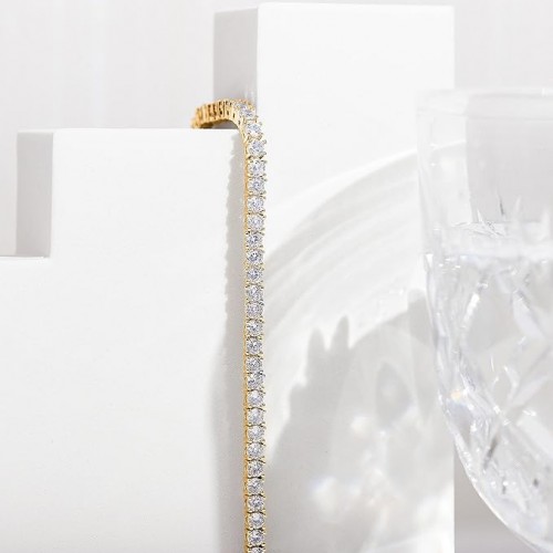 14K Gold Diamond Tennis Bracelet For Women image