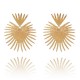 Stylish Gold Starburst Earrings For Women