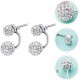 Sterling Silver 1 Pair Double Ball Earrings image