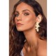 Exquisite Gold Leaf Earrings - A Touch of Luxury and Brilliance image