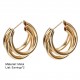 Gold Twisted Hoop Earrings Effortlessly Elegant image