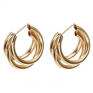 Gold Twisted Hoop Earrings Effortlessly Elegant