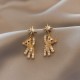 Adorable Rhinestone Teddy Bear Drop Earrings image