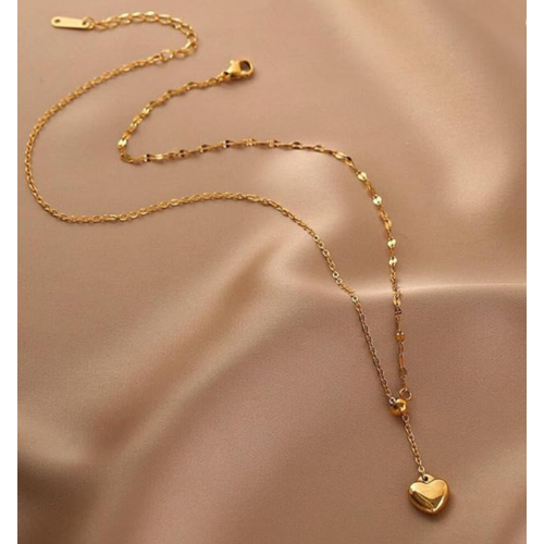 Gold Heart Pendant Necklace For Women image