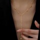 Gold Plated Y Shaped Bead Chain Necklace image