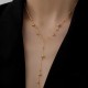 Gold Plated Y Shaped Bead Chain Necklace image