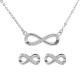 Sterling Silver Infinity Necklace And Earrings Set image