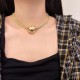 Multi-Material Big Ball Choker Necklace For Women image