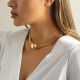 Multi-Material Big Ball Choker Necklace For Women image