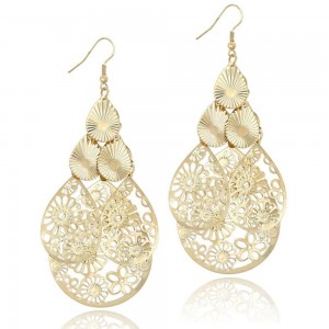 Women's Gold Dangle Chandelier Earrings