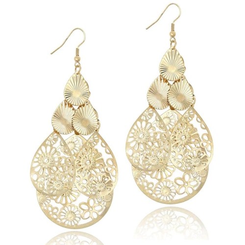 Women's Gold Dangle Chandelier Earrings image