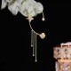 Butterfly Ear Cuff Earrings with Rhinestones & Chains-Gold image