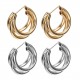 Silver Twisted Hoop Earrings Effortlessly Elegant image