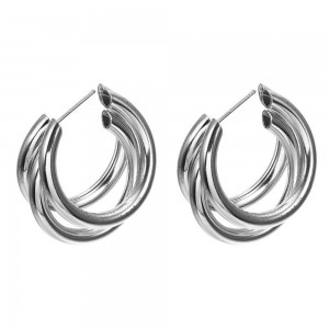 Silver Twisted Hoop Earrings Effortlessly Elegant