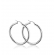 Silver Plated Classic Round Hoop Earrings-Silver image