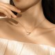 Sterling Rose Gold Double Circle Necklace With Diamonds image