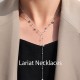 Silver Plated Y Shaped Bead Chain Necklace image