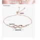 Stylish Infinity Bracelet With Adjustable Chain-Gold image