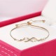 Stylish Infinity Bracelet With Adjustable Chain-Gold image