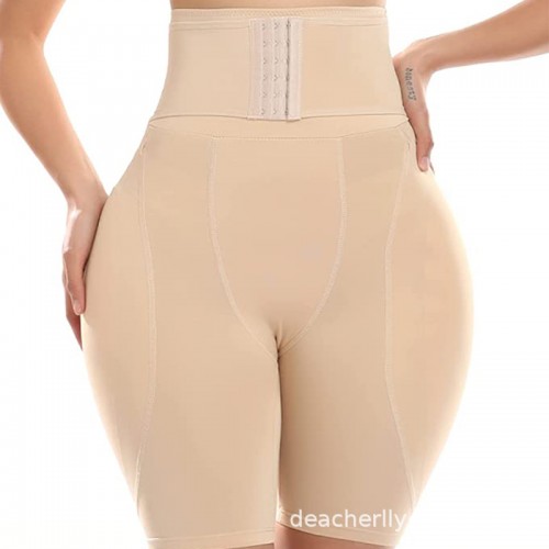 High Waist ShapeWear With Hip Pads - Beige image