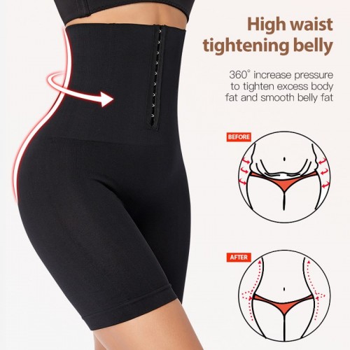 High Waist Shape Wear With Hip Pads And Corset - Black image