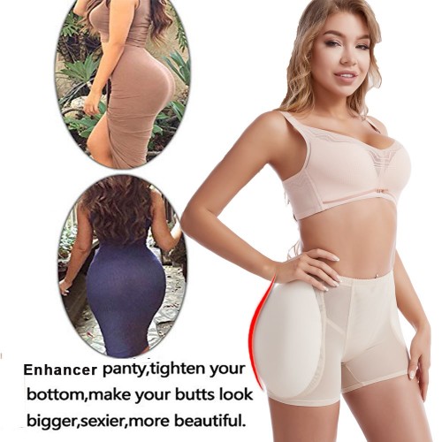 Butt Lifter Panties Women Hip Enhancer with Pads Sexy Body S-White image