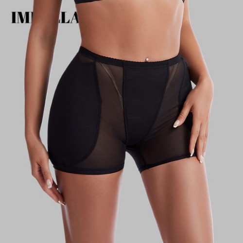 Butt Lifter Panties Women Hip Enhancer with Pads - Black image