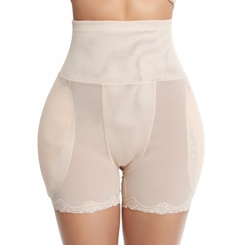 Biege High-Waisted Body Shaper Underwear Slip Shorts image