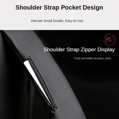 Sling Bag with USB Charging Port & Adjustable Straps-Grey image