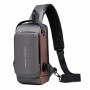 Sling Bag with USB Charging Port & Adjustable Straps-Grey